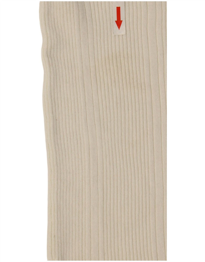 Marks & Spencer langærmet polotrøje til kvinder UK 10 Small White Viscose