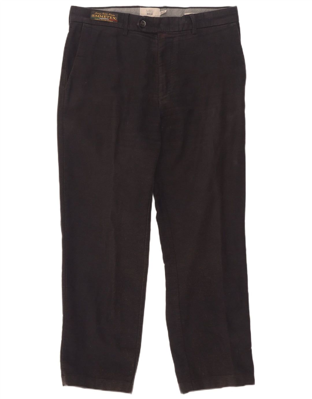 Marks & Spencer Herre Regular Fit Suit Bukser W34 L29 Marineblå Bomuld