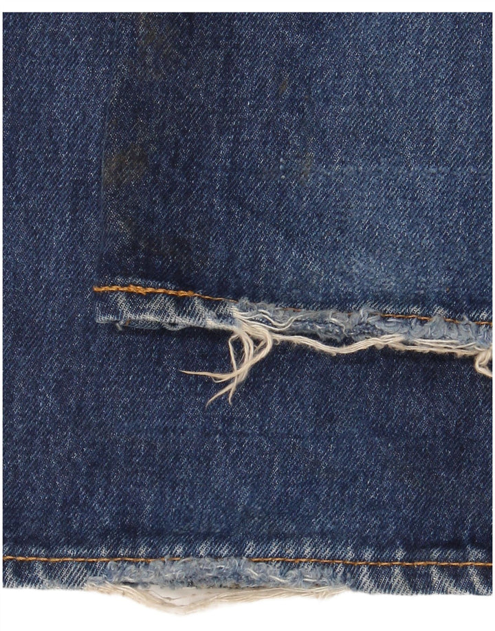 Levi's Herre 514 Straight Jeans W34 L32 Marineblå Bomuld