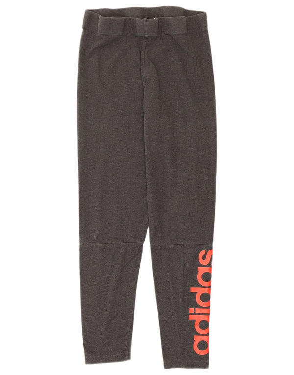 Adidas Dame Grafiske Leggings UK 8 Small Grey Flecked