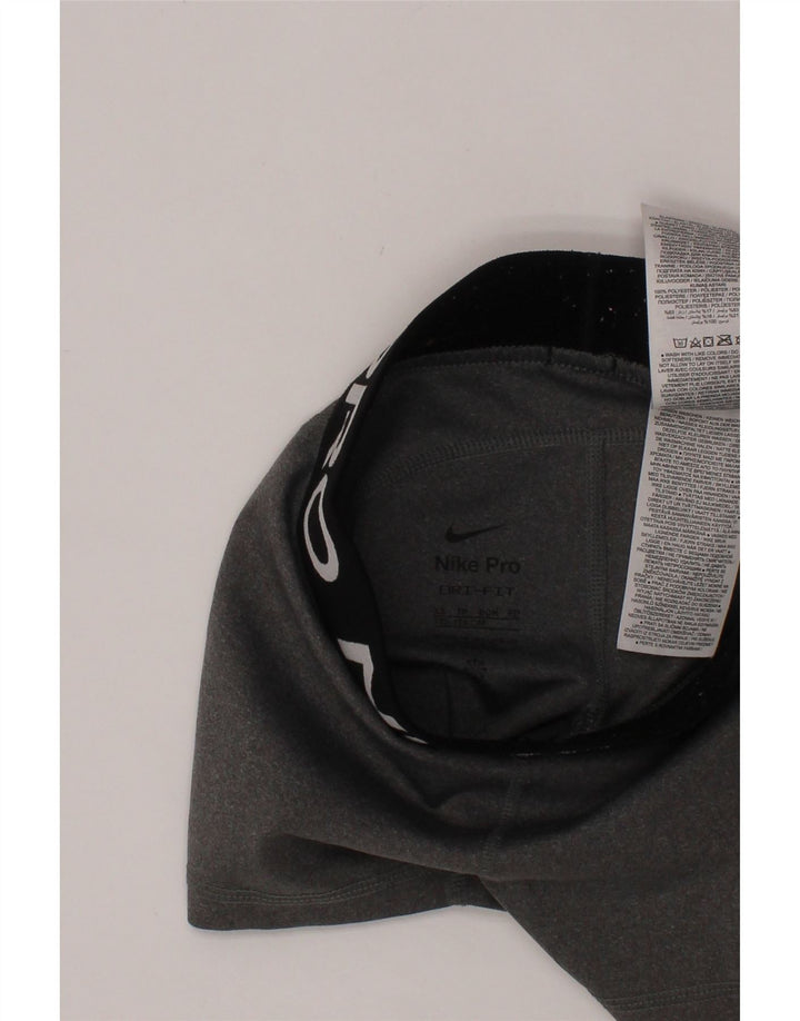 NIKE Dri Fit grafiske sportsshorts til piger 6-7 år XS Grå polyester