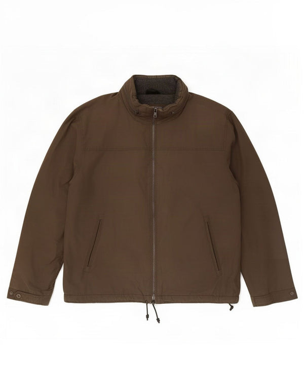 Marks & Spencer Mens Standard Hooded Windbreaker Jacket UK 40 Large Khaki