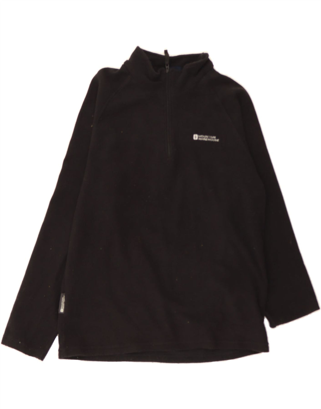 MOUNTAIN WAREHOUSE Mens Zip Neck Fleece Jumper Small Black Polyester Vintage Mountain Warehouse and Second-Hand Mountain Warehouse from Messina Hembry 