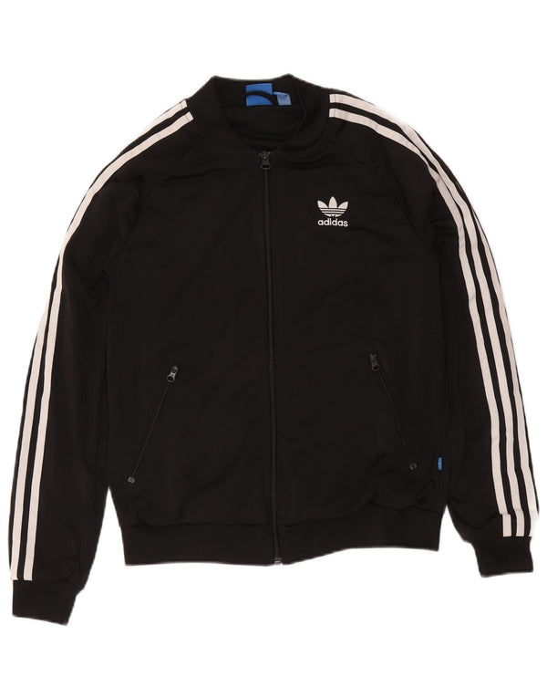 Adidas Grafisk træningsdragt topjakke til kvinder UK 12 Medium Sort