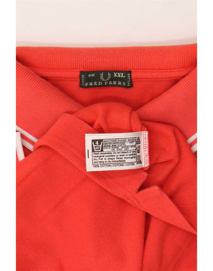 Fred Perry Dame Polo Shirt UK 20 2XL Orange Bomuld