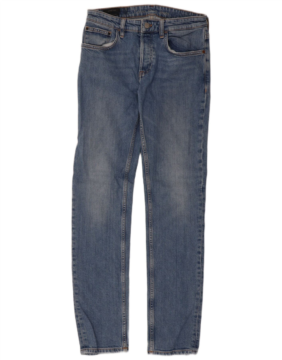 Calvin Klein Herre Slim Jeans W30 L32 Blå Bomuld