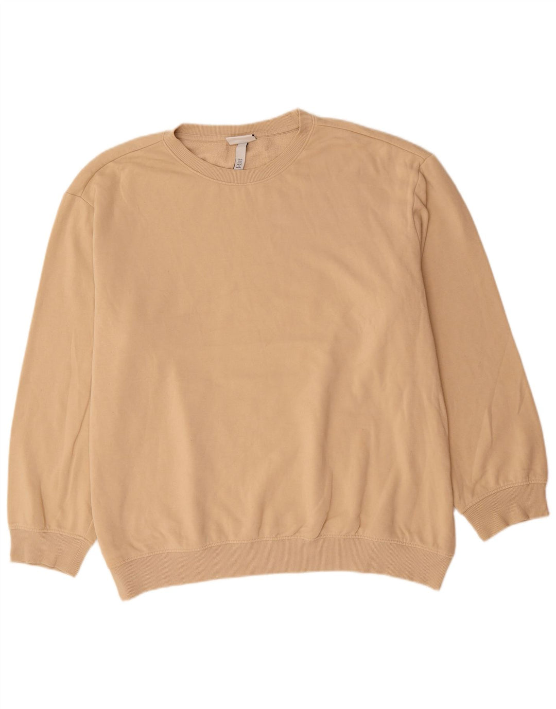 H&M Herre Relaxed Fit Sweatshirt Jumper XL Beige Bomuld
