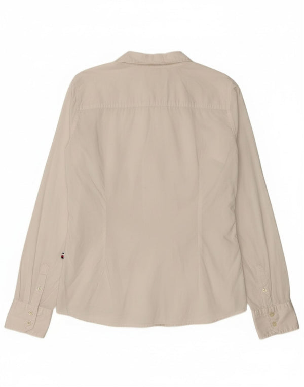 Tommy Hilfiger Dameskjorte UK 12 Medium Hvid Bomuld