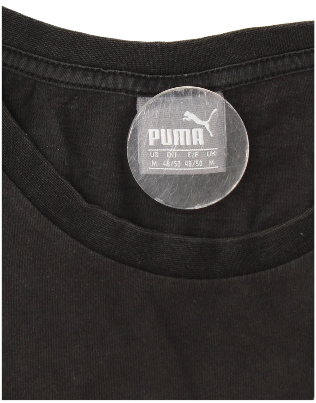 Puma Herre Grafisk T-Shirt Top Medium Sort Bomuld