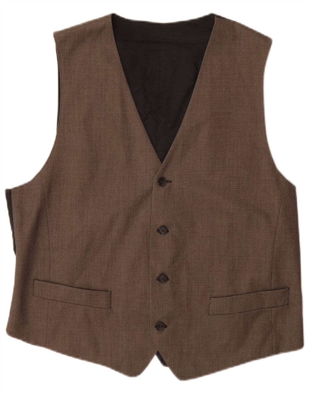 Vintage herrevest IT 52 Stor brun polyester