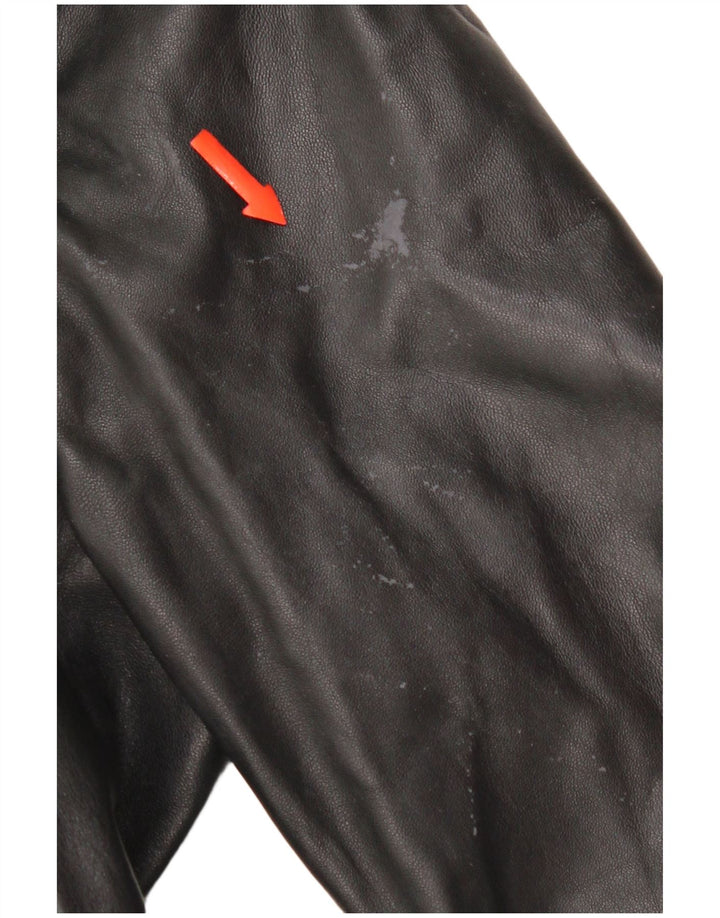 Vintage Herre Læderfrakke UK 38 Medium Sort Læder