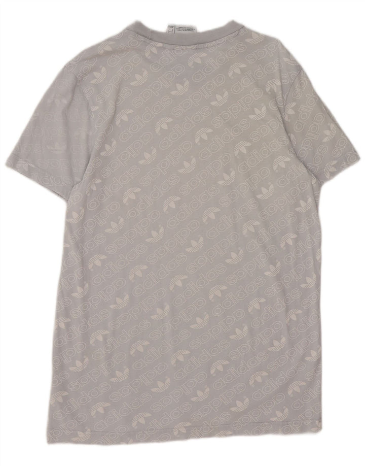 Adidas Herre Grafisk T-Shirt Top Stor Blå Bomuld