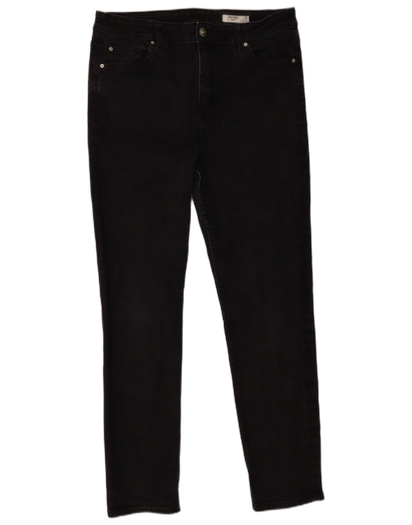 Marks & Spencer Dame The Lily Slim Jeans UK 16 Large W36 L30 Black Bomuld