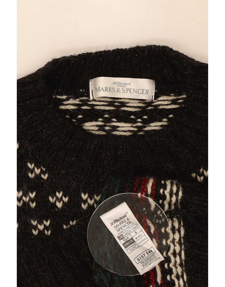 Marks & Spencer Herre St. Michael Crew Neck Jumper Sweater XL Sort