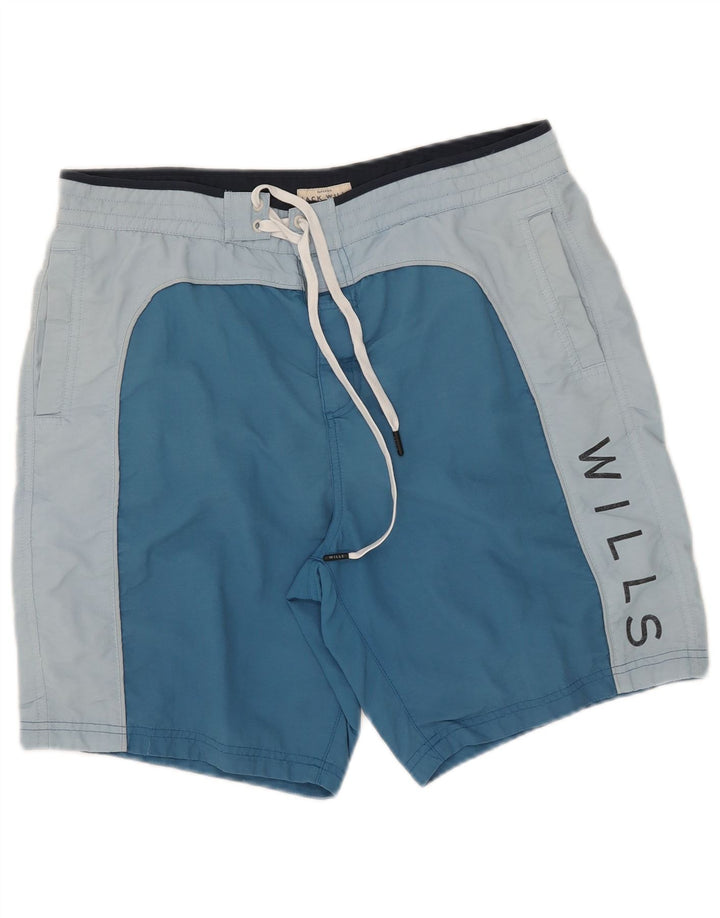 Jack Wills Grafiske badeshorts til mænd Medium Blue Colourblock