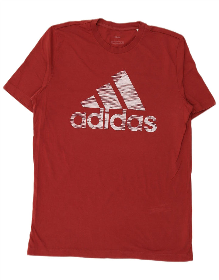 ADIDAS Grafisk T-shirt top til mænd, stor rød bomuld