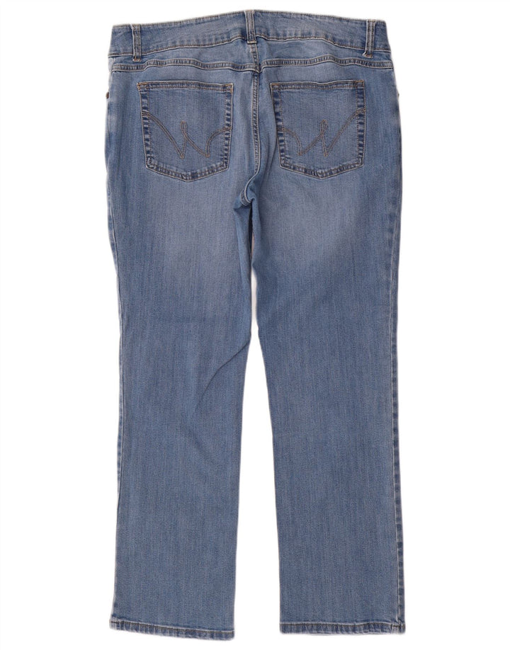 Wrangler lige jeans til kvinder W32 L30 blå bomuld