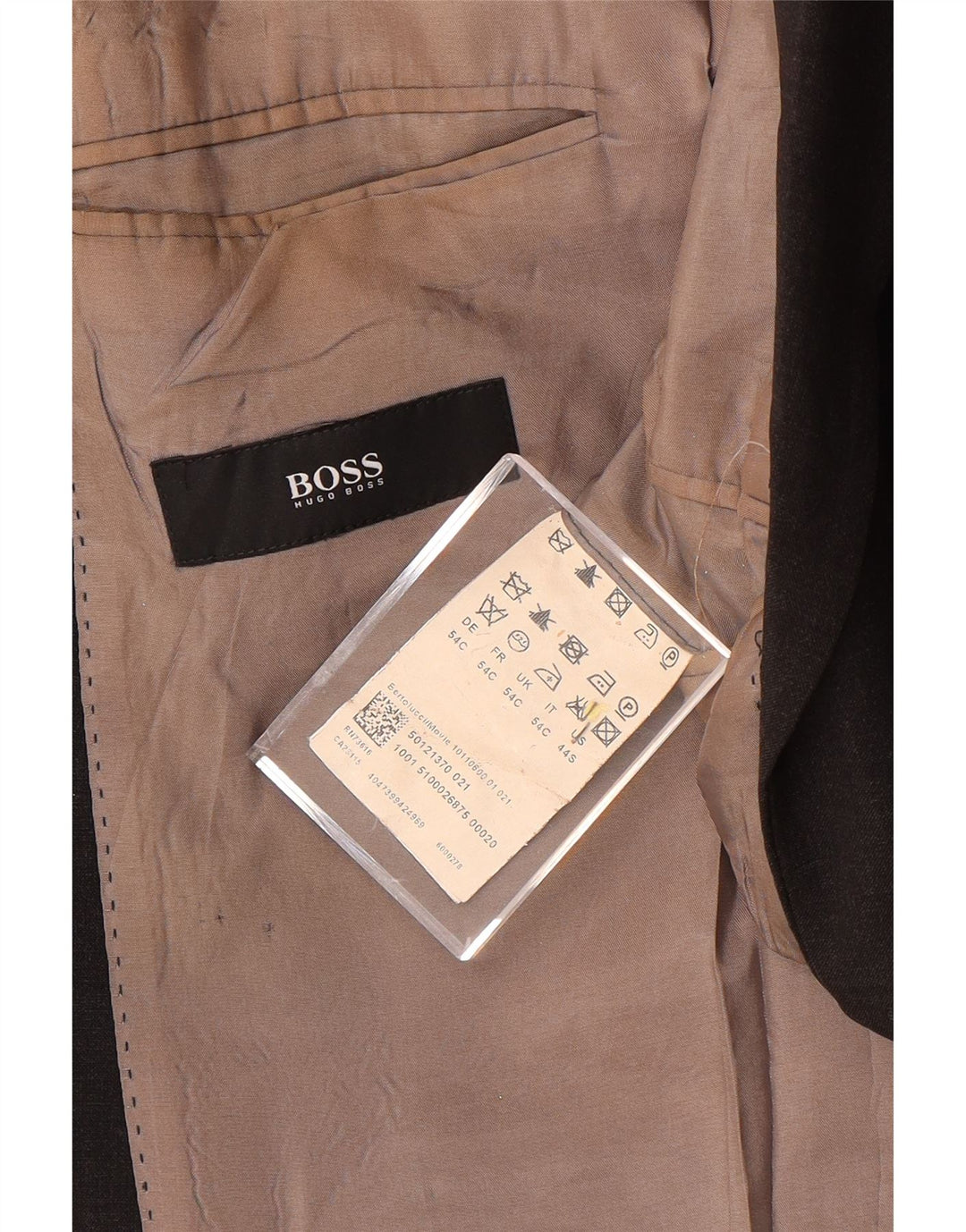 HUGO BOSS Mens 2 Button Blazer Jacket IT 54 2XL Brown Virgin Wool