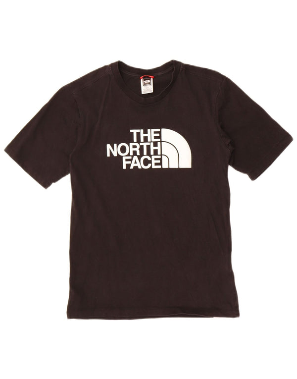 The North Face Kvinders Grafisk T-Shirt Top UK 6 XS Sort Bomuld