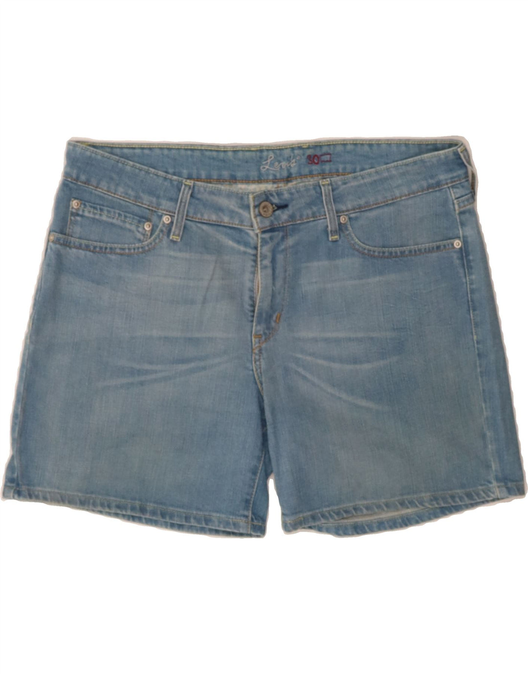 LEVI'S Womens Denim Shorts W30 Medium Blue Cotton Vintage Levi's and Second-Hand Levi's from Messina Hembry 
