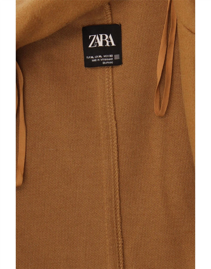 Zara Womens Open Overcoat UK 18 XL Brun