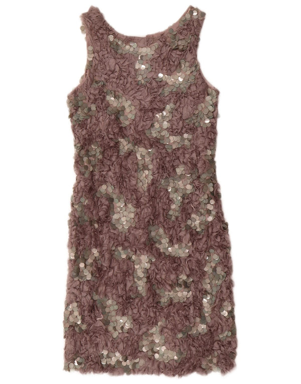 Charabia Kvinders Ærmeløs Skede Kjole UK 10 Small Grey Flecked Silke