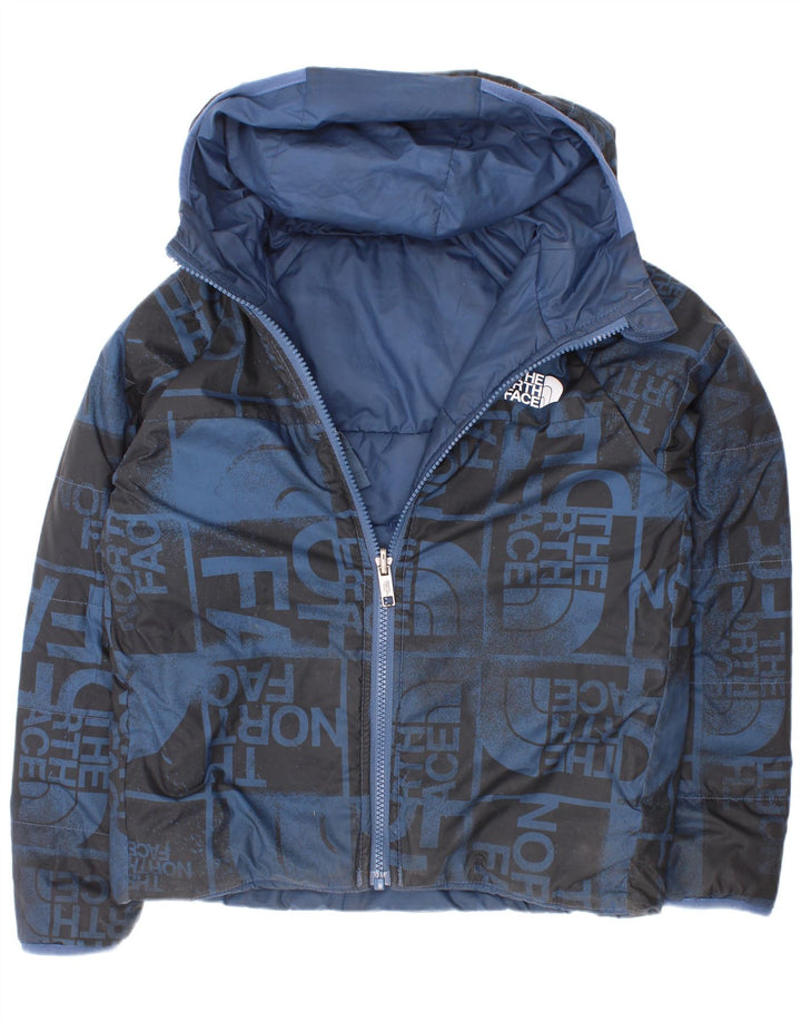The North Face Boys grafisk vendbar polstret jakke 7-8 år lille blå