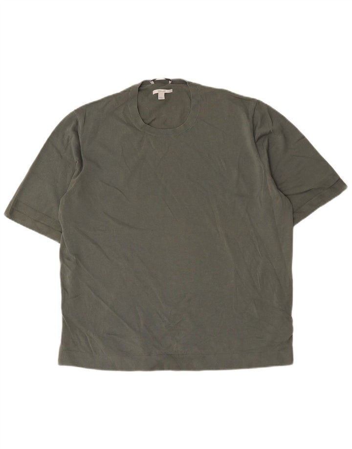 Cos Herre Regular T-Shirt Top XL Khaki Bomuld