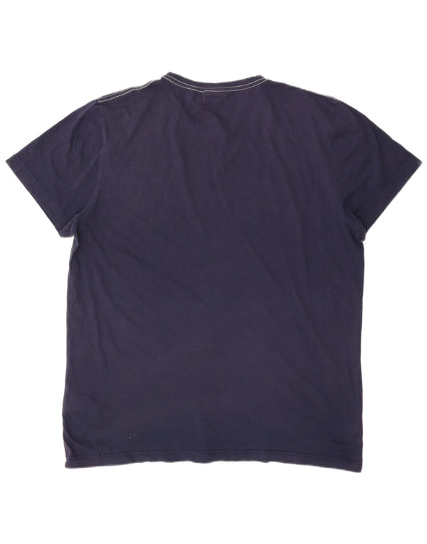 Gant Herre grafisk T-shirt top XL marineblå bomuld