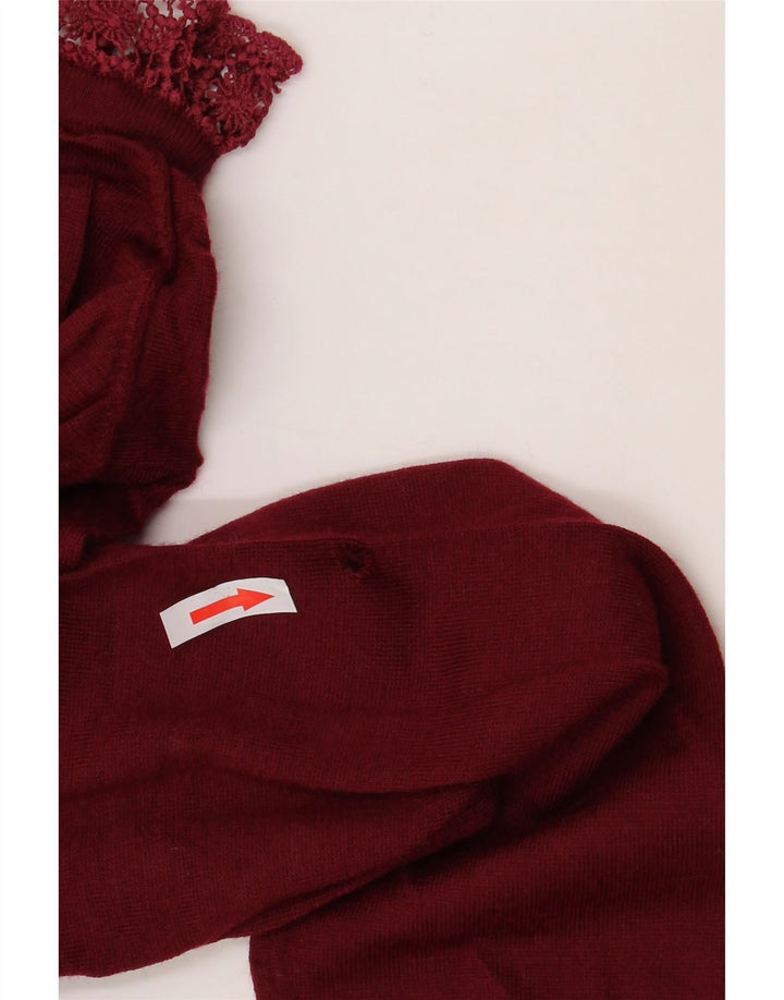 J. CREW Dame Turtle Neck Sweater UK 10 Small Burgundy
