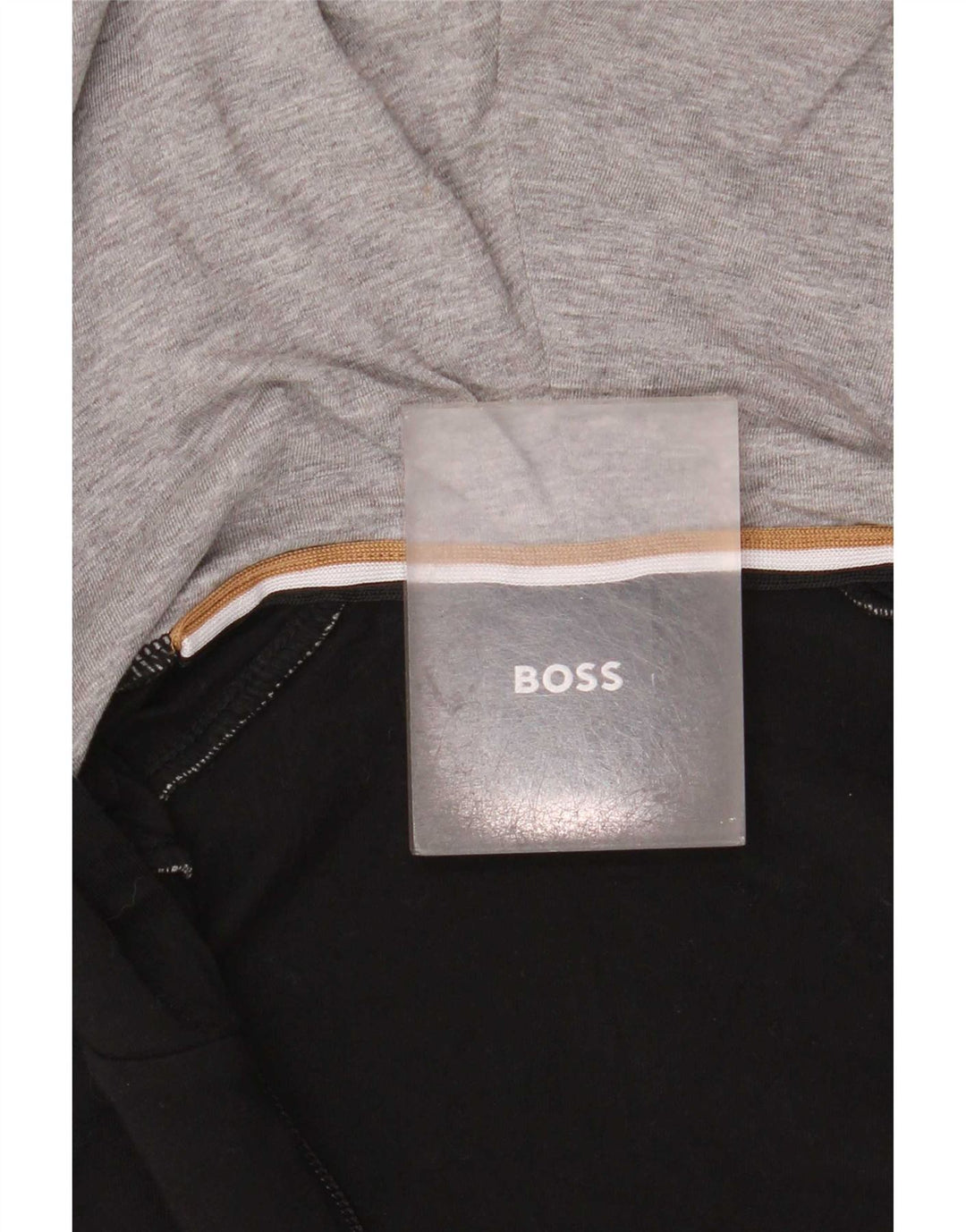 Hugo Boss Hættetrøje med lynlås til mænd Medium Sort Colourblock Bomuld