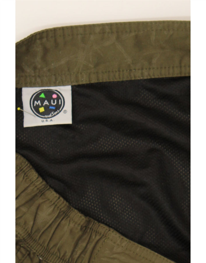 MAUI AND SONS Mens Swimming Shorts Large  Green Geometric Polyester Beach Vintage Maui and Sons and Second-Hand Maui and Sons from Messina Hembry 