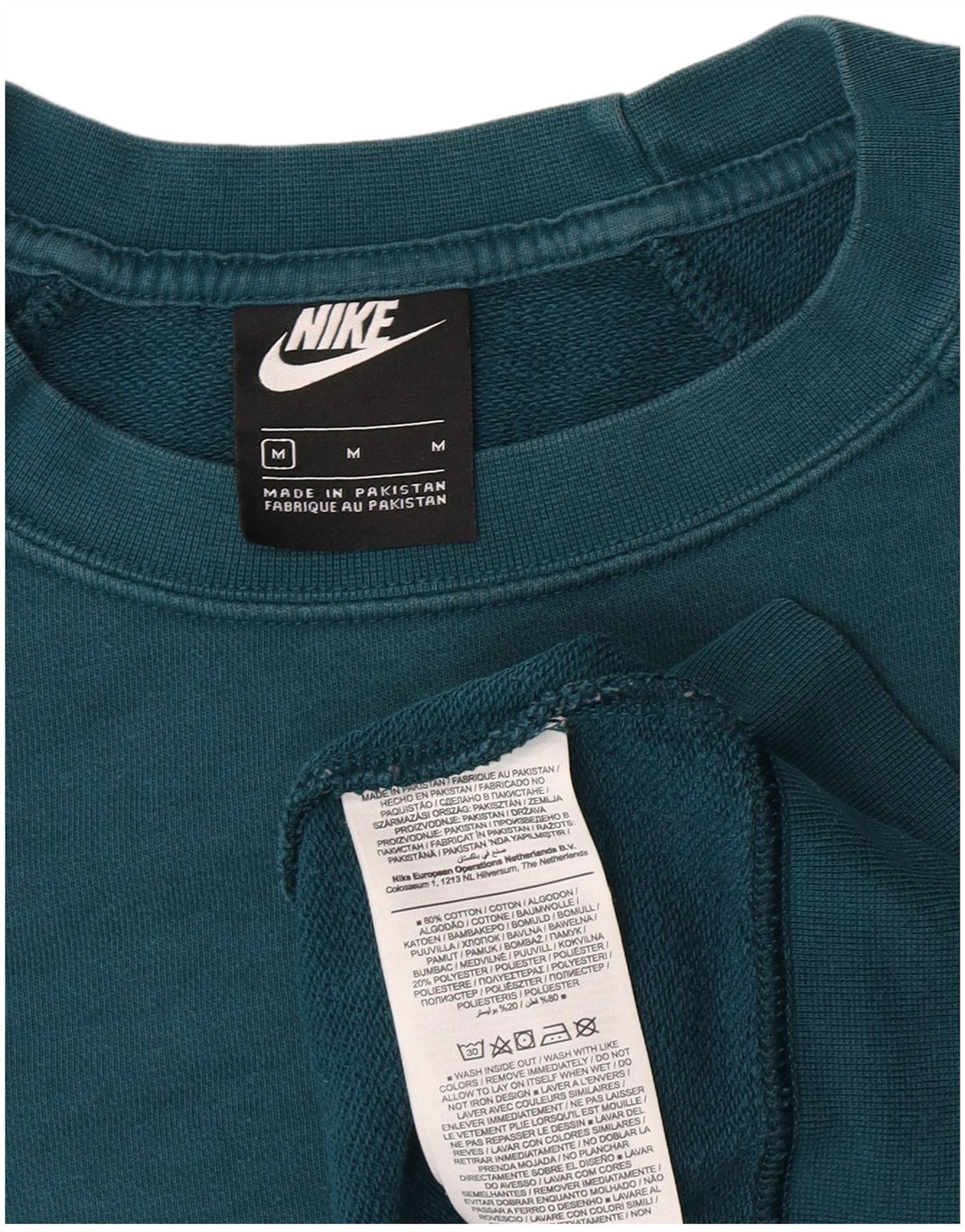 Nike Dame Sweatshirt Jumper UK 14 Medium Grøn Bomuld