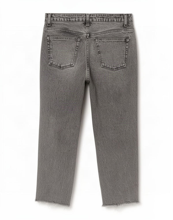 Topshop Womens Cropped Jeans UK 8 Small W26 L23 Grå Bomuld