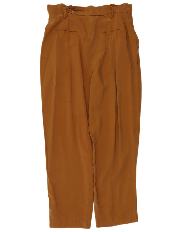 Zara Kvinder Højtaljet tilspidsede Chinobukser Large W30 L26 Brun