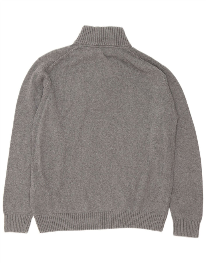 Gant Herre Zip Neck Jumper Sweater 2XL Grå Bomuld