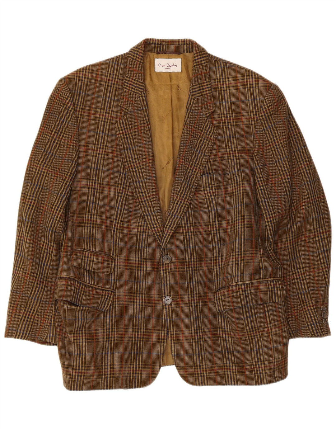 Pierre Cardin Herre 2-knaps blazerjakke UK 40 Large Brown Houndstooth