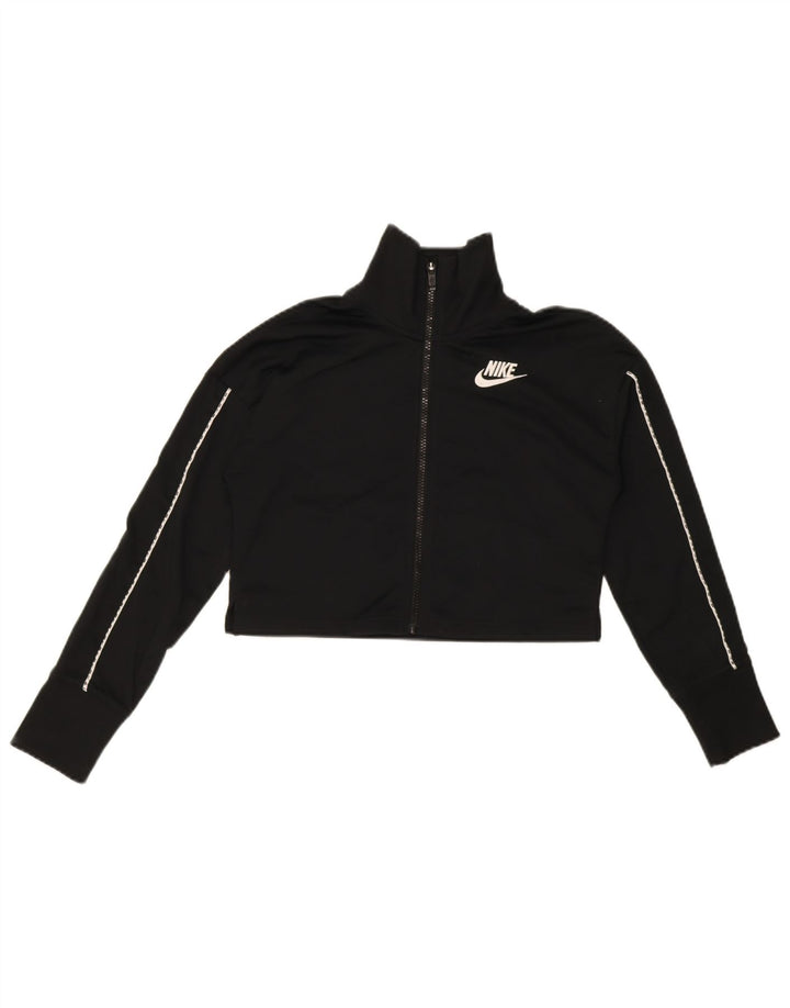Nike Girls Crop træningsdragt topjakke 12-13 år Stor sort polyester