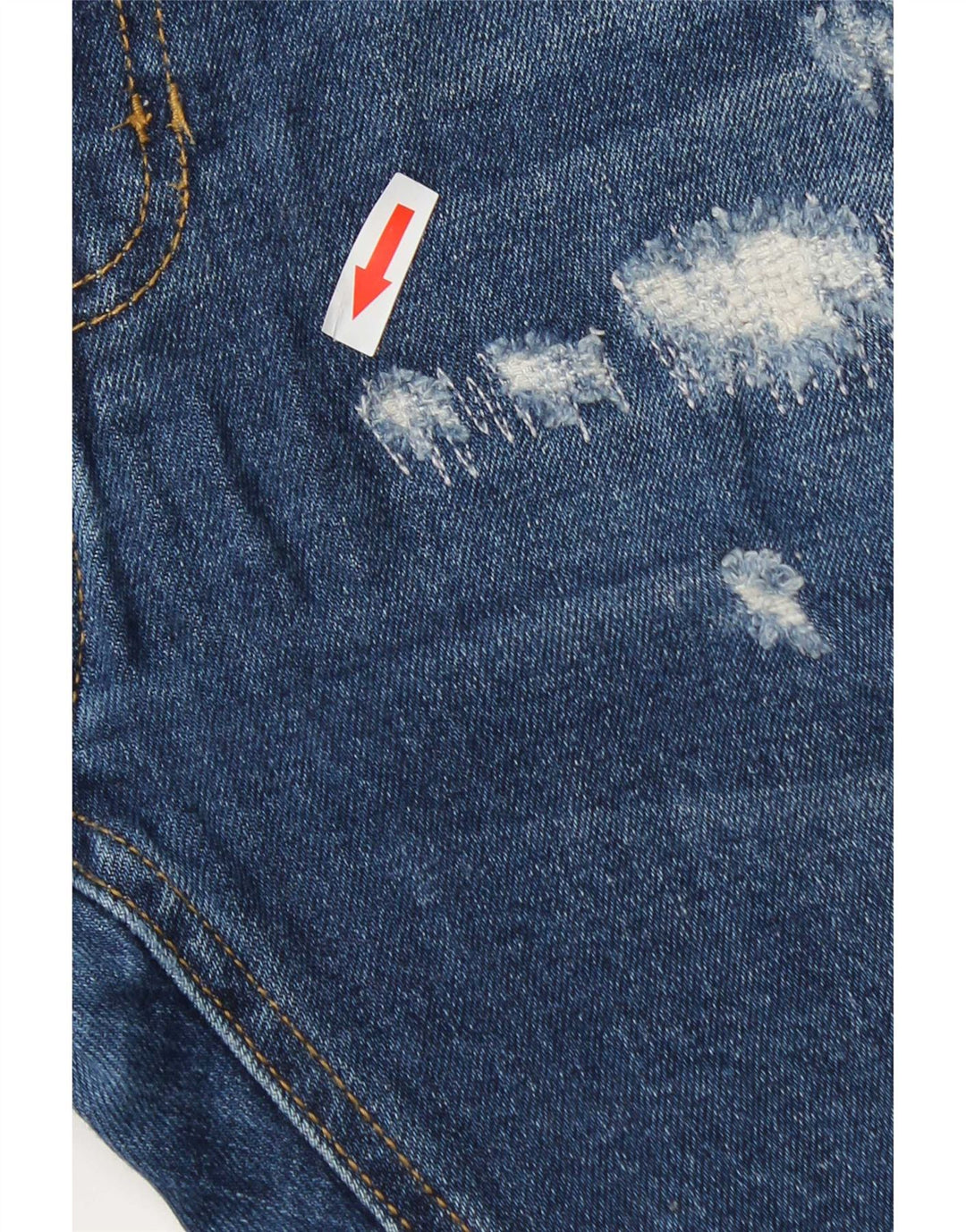 Zara Herre Distressed Slim Jeans EU 42 Large W32 L32 Blue Cotton