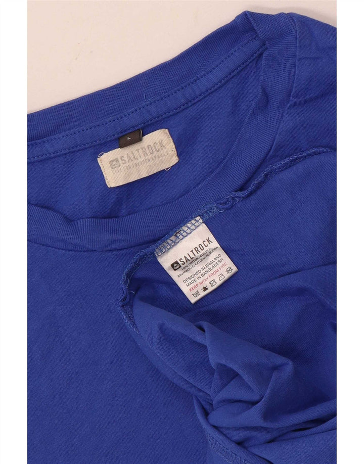 Saltrock Herre T-Shirt Top Stor Blå Bomuld