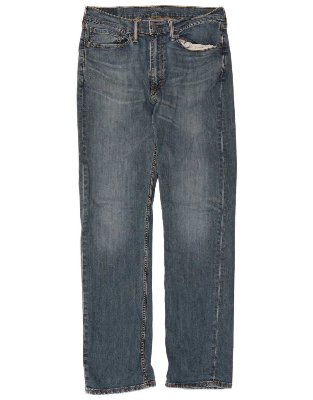 Levi's Herre 514 Straight Jeans W34 L34 Blå Bomuld
