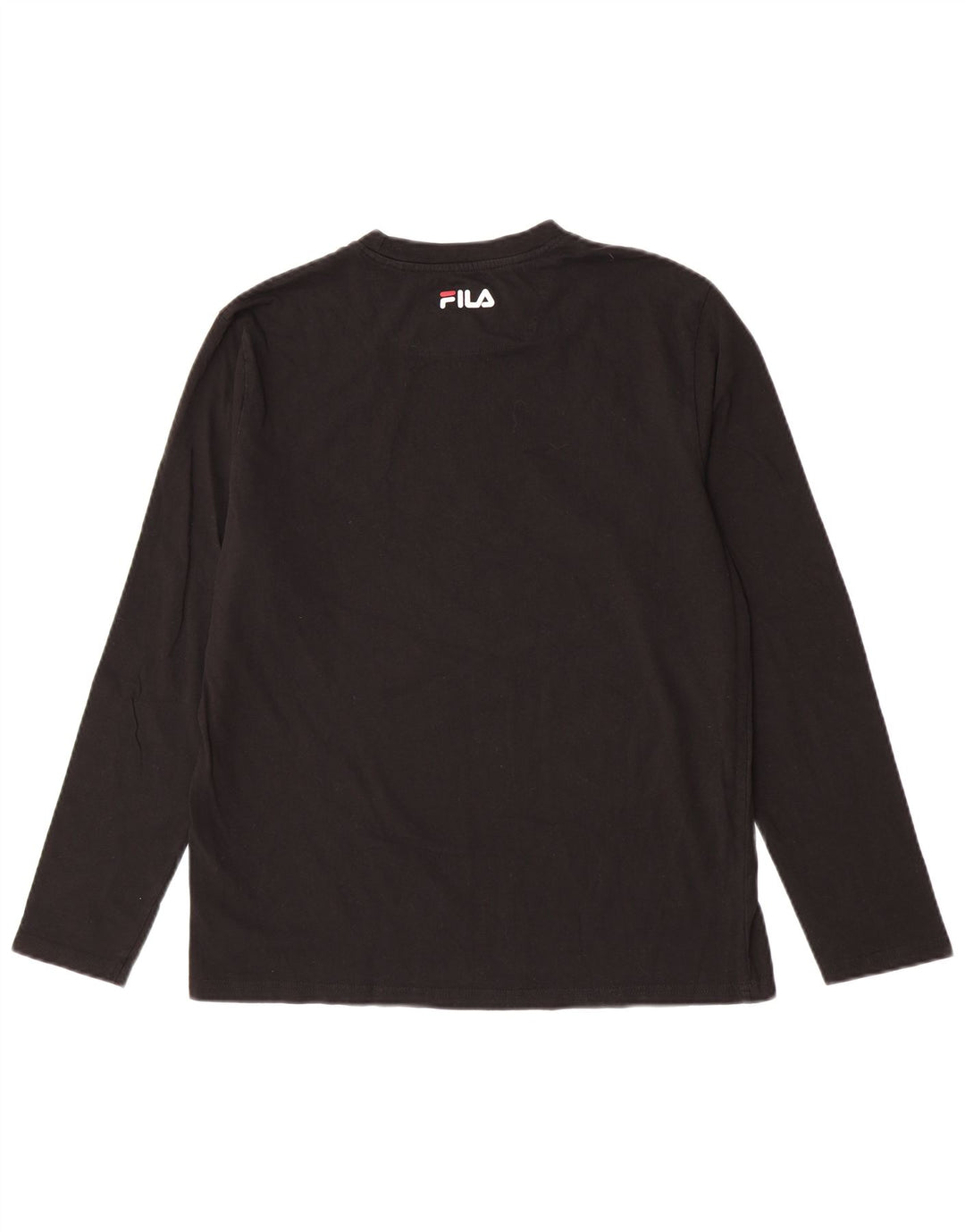 Fila Herre Grafisk Top Langærmet Stor Sort Bomuld