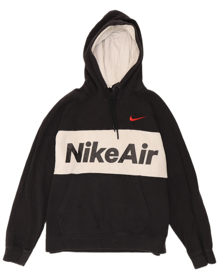 Nike grafisk hættetrøje til mænd Medium Sort Colourblock Bomuld