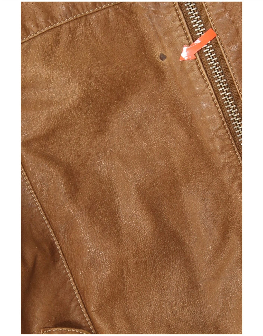 Trussardi Jeans Herre Læderjakke UK 38 Medium Brun Læder