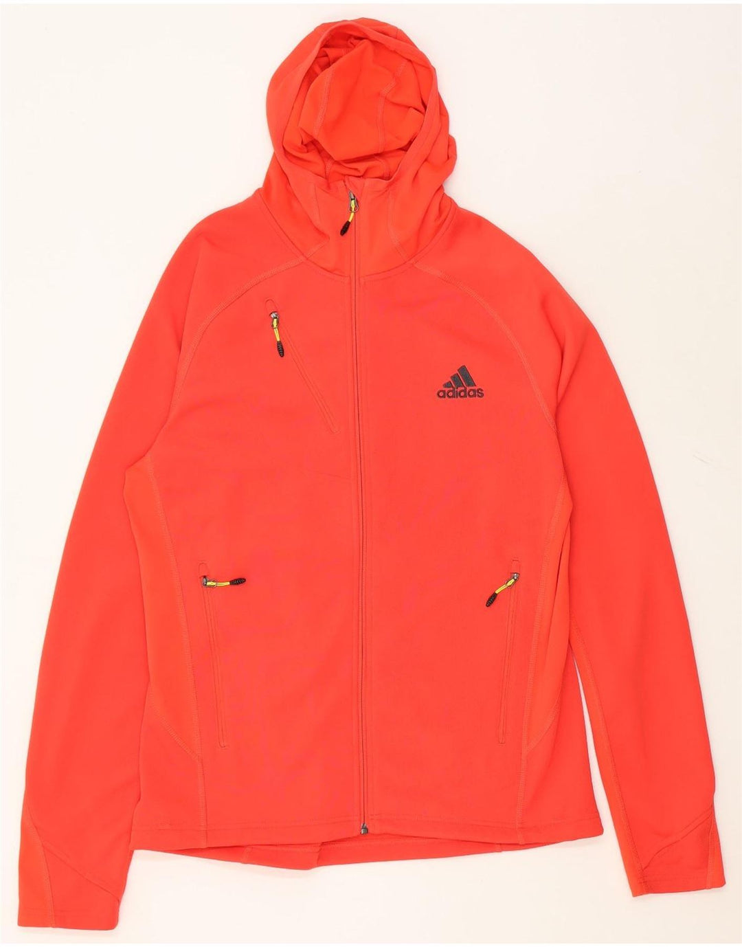 ADIDAS Mens Zip Hoodie Sweater Large Red Polyester Vintage Adidas and Second-Hand Adidas from Messina Hembry 
