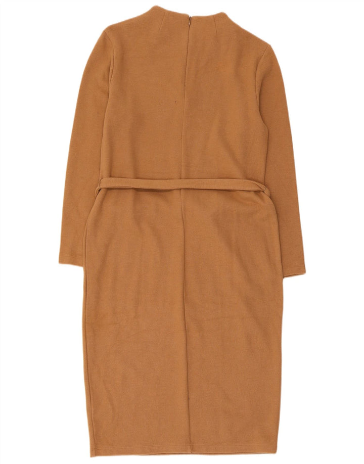Marks & Spencer Dame Jumper Dress UK 12 Medium Brun Bomuld