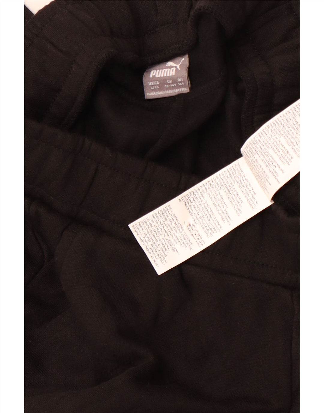 PUMA Træningsdragt til drenge Bukser Joggers 13-14 år Sort bomuld