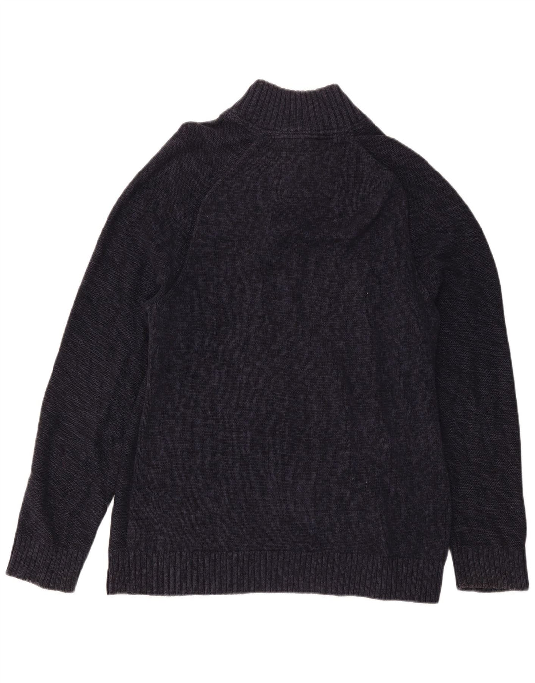 Fat Face Herre Button Neck Jumper Sweater Stor Marineblå Uld