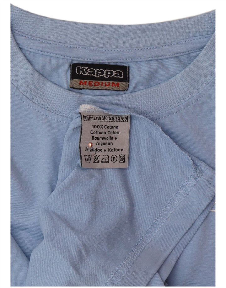 KAPPA Herre T-Shirt Top Medium Blå Bomuld