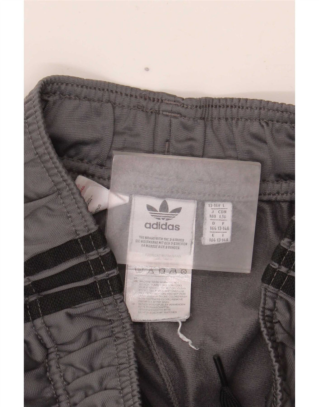 Adidas Drenge Træningsdragt Bukser Joggers 13-14 År Grå Polyester
